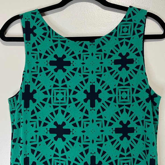 🛍️ Magnolia GRACE Shift Sleeveless Reversible Navy Blue/ Green Dress - Size S - Picture 8 of 14